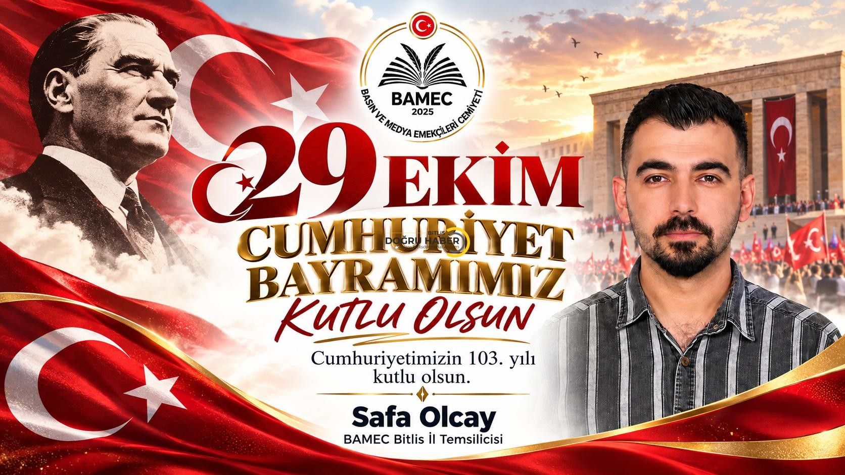 BAMEC Bitlis İl Temsilcisi Olcay’dan 29 Ekim Mesajı