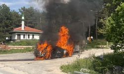 O İlimizde Bir Araç Küle Döndü