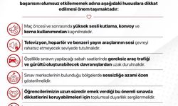Milli maç öncesi YKS uyarısı: Gürültü yapmayın