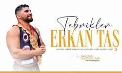 Erdoğan'dan Başpehlivan Erkan Taş'a Tebrik