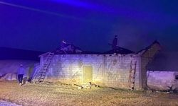 Gece Yarısı Ahırda Korkutan Yangın! 6 Kişi Hastanelik Oldu