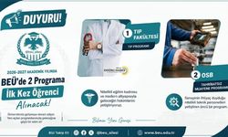 BEÜ'de İki Yeni Programa İlk Kez Öğrenci Alınacak