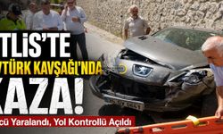 Bitlis’te TÜVTÜRK Kavşağı’nda Kaza: Sürücü Yaralandı