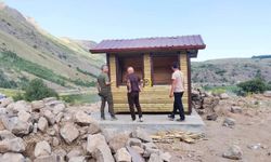 Nemrut Kalderası'nda Giriş Takı ve Büfe Yapımı Sürüyor