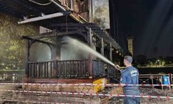 Adana’da asma köprüde yangın paniği