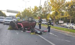 Gaziantep’te Otomobil Ters Döndü: 3 Yaralı