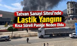 Tatvan Sanayi Sitesi’nde Lastik Yangını Kısa Süreli Paniğe Neden Oldu