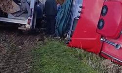 Elazığ’da Pancar Yüklü Tır Şarampole Devrildi
