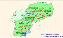 Tunceli İçin Kuvvetli Yağış Ve Toz Taşınımı Uyarısı