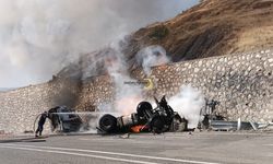 Bitlis-Diyarbakır Yolunda Tır Alevlere Teslim Oldu! Sürücü Yaralandı