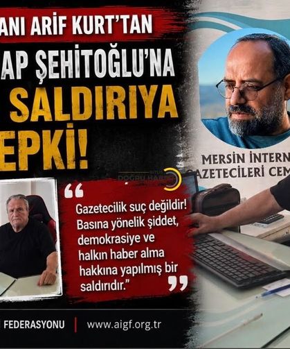 AİGF Genel Başkanı Arif Kurt’tan Gazeteci Vahap Şehitoğlu’na Yapılan Saldırıya Kınama