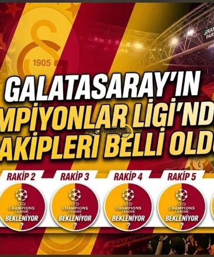 Galatasaray’ın Şampiyonlar Ligi Rakipleri Belli Oldu! Dev Rakipler Yolda