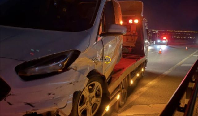 Gece Yarısı Kavşakta Korkutan Kaza