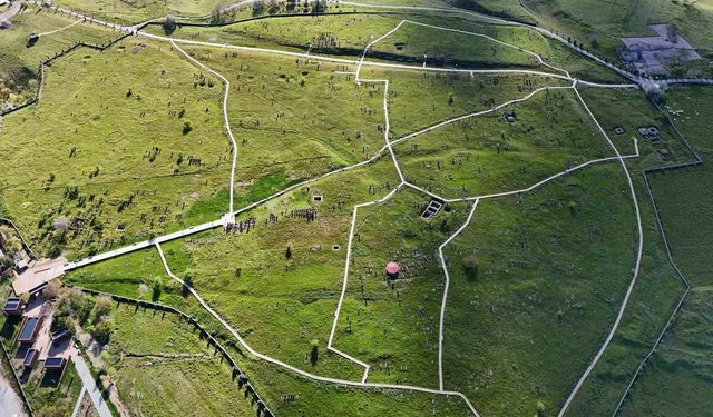 Selçuklu Meydan Mezarlığı Havadan Görüntülendi