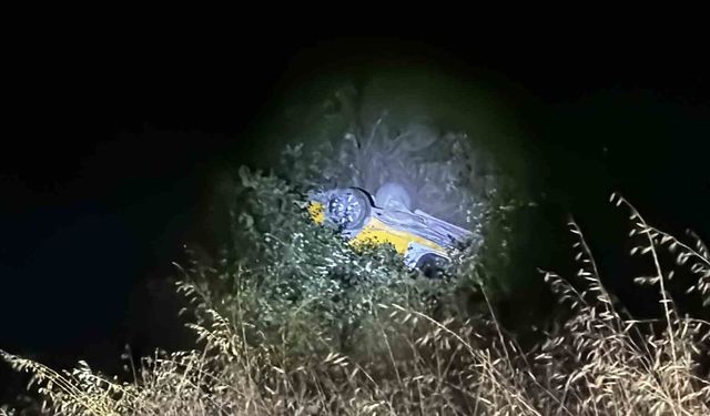 Taksi 50 Metrelik Şarampole Uçtu