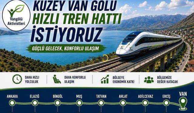 Vangölü Aktivistlerinden Hızlı Tren Israrı: "Van Gölü Havzası Modern Ulaşımla Güçlenmeli"