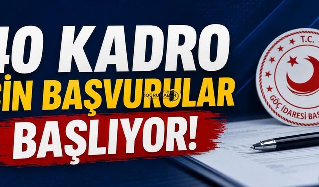 40 Kadro İçin Başvurular Başlıyor!