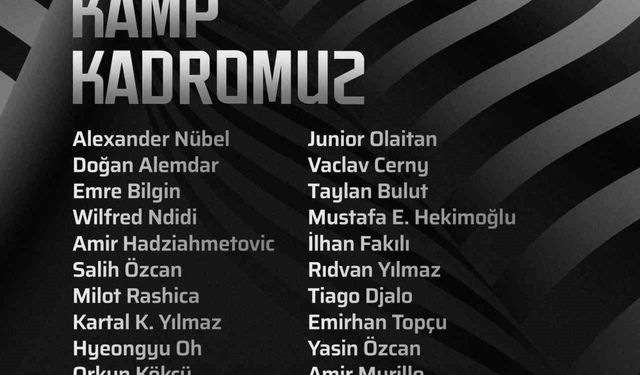 Beşiktaş'ın Avrupa Kadrosu Açıklandı