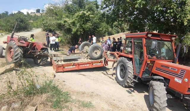 Samsun’da Traktör Devrildi: 1 Ölü, 7 Yaralı