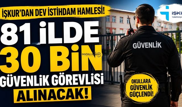 İŞKUR’dan Dev İstihdam Hamlesi! 81 İlde 30 Bin Güvenlik Görevlisi Alınacak