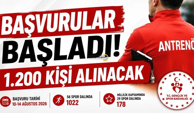 Başvurular Başladı! 1.200 Kişi Alınacak