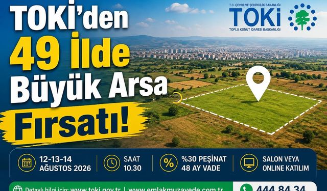TOKİ’den 49 İlde Büyük Arsa Fırsatı!