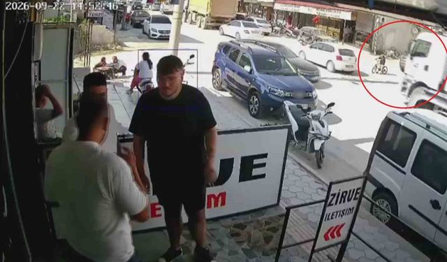 Hatay’da Bisikletli Çocuk Kamyonun Altında Kalmaktan Kurtuldu