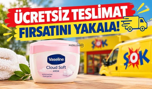 ŞOK’ta ücretsiz teslimat fırsatı: Vaseline Cloud Soft Krem kampanyası başladı