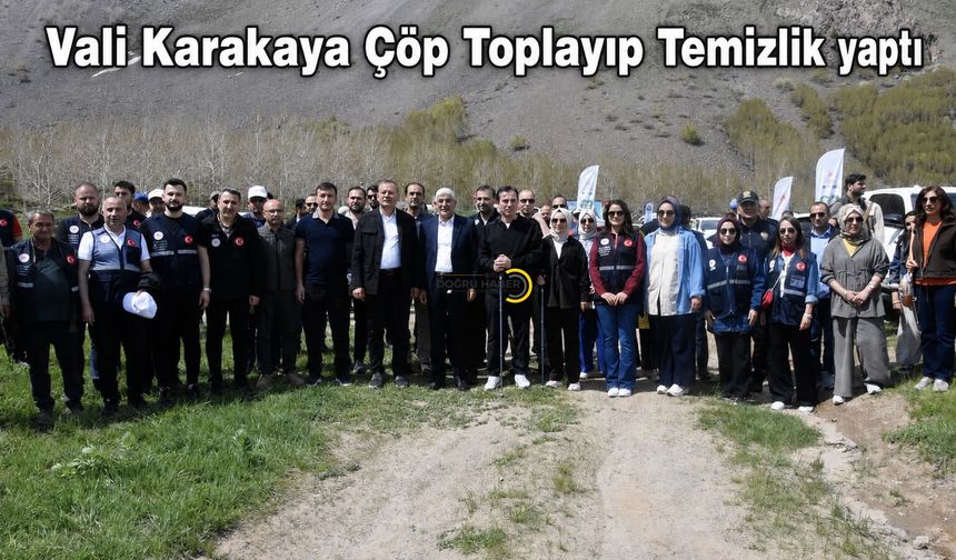 Bitlis Valisi Karakaya Çöp Toplayıp Temizlik Yaptı