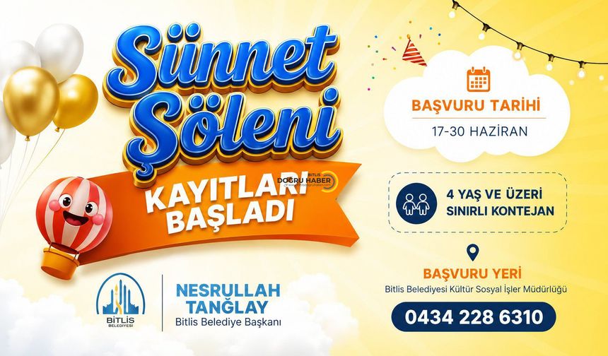 Sünnet Şöleni Başvuruları Başladı