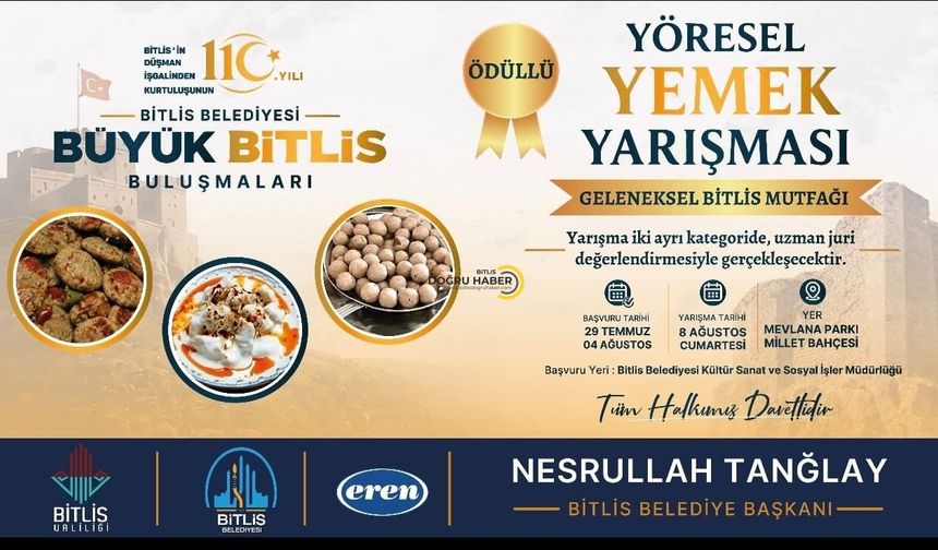 Bitlis'te Yöresel Lezzetler Yarışacak!