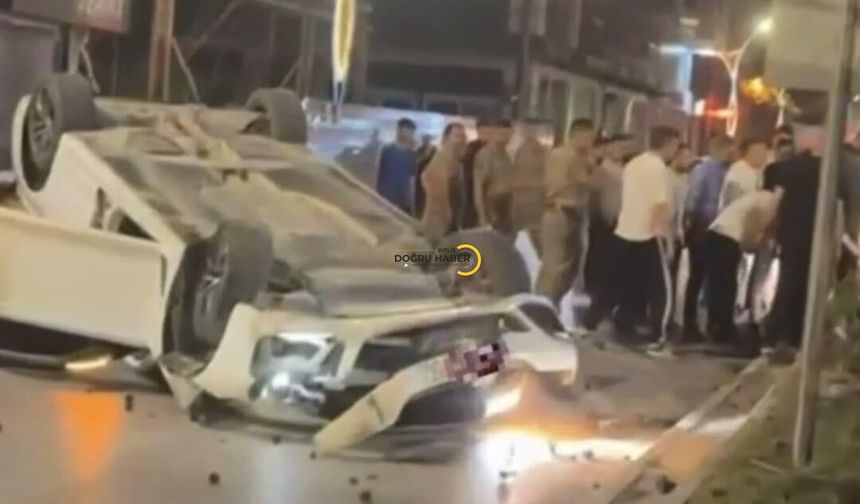 Bitlis Tatvan'da Otomobil Takla Attı