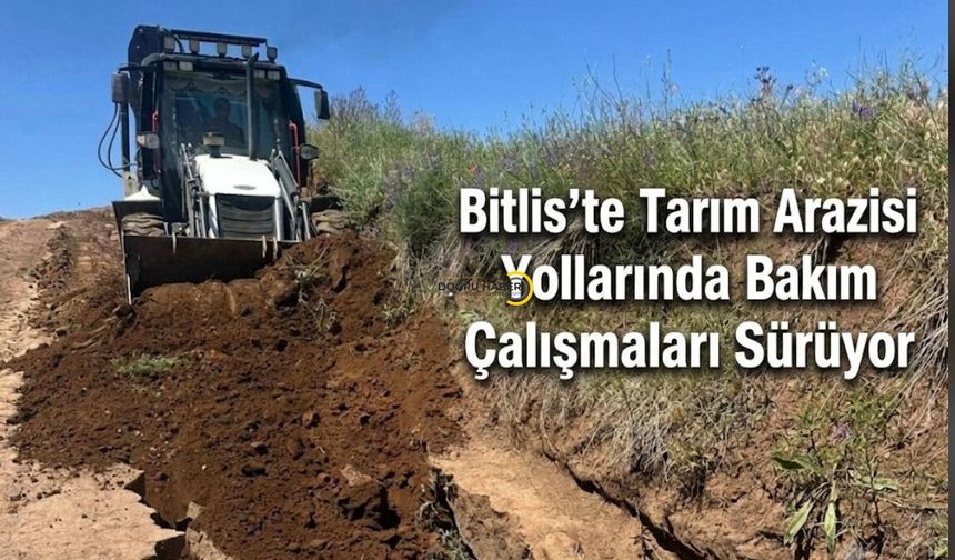 Bitlis'te Tarım Arazisi Yollarında Bakım Çalışmaları Sürüyor
