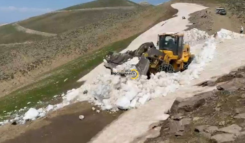 Bitlis'te Temmuz ayında karla mücadele hâlâ devam ediyor