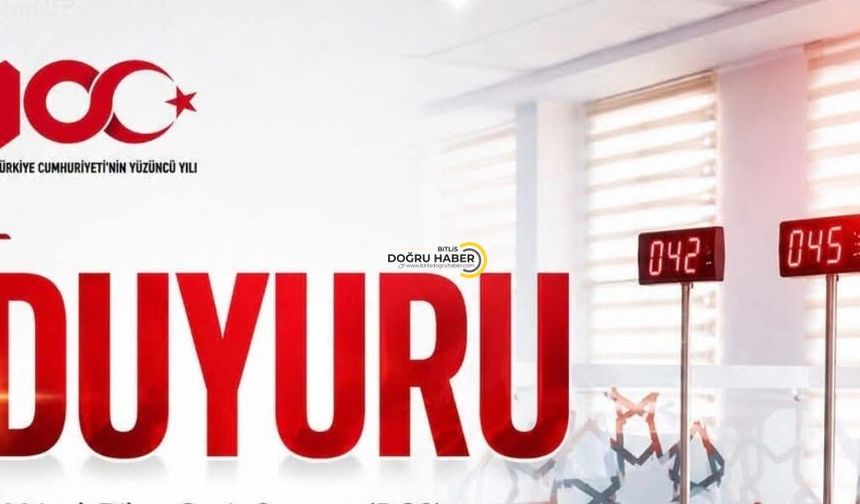 Bitlis'te DGS Adayları İçin Nüfus Müdürlüğü Bugün Açık Olacak