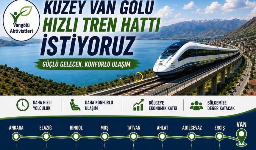Vangölü Aktivistlerinden Hızlı Tren Israrı: "Van Gölü Havzası Modern Ulaşımla Güçlenmeli"