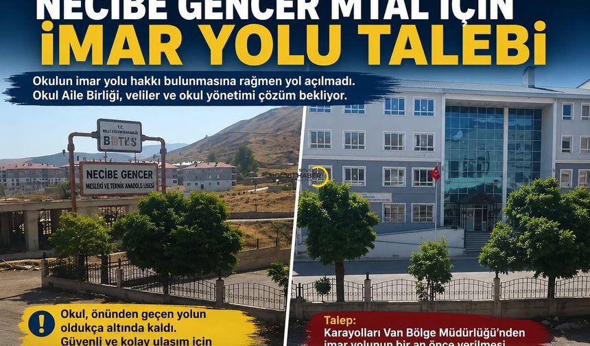 Beş Minare Mahallesi Muhtarı Kızıltaş’tan Necibe Gencer MTAL İçin İmar Yolu Talebi
