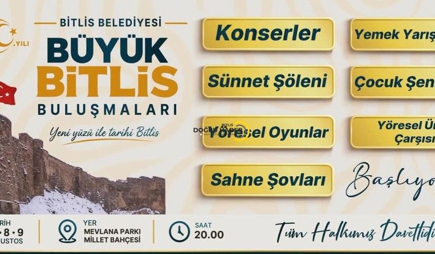 Bitlis'te Büyük Buluşma Başlıyor! Kurtuluşun 110. Yılı Coşkuyla Kutlanacak