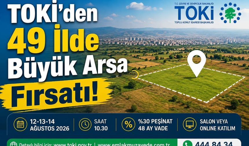TOKİ’den 49 İlde Büyük Arsa Fırsatı!