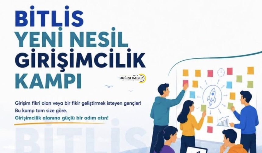 Bitlis’te Gençlere Yönelik Yeni Nesil Girişimcilik Kampı Başlıyor