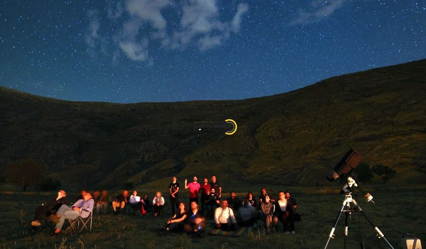 Bitlis’te uzayseverler haftayı gökyüzünü izleyerek geçirdi