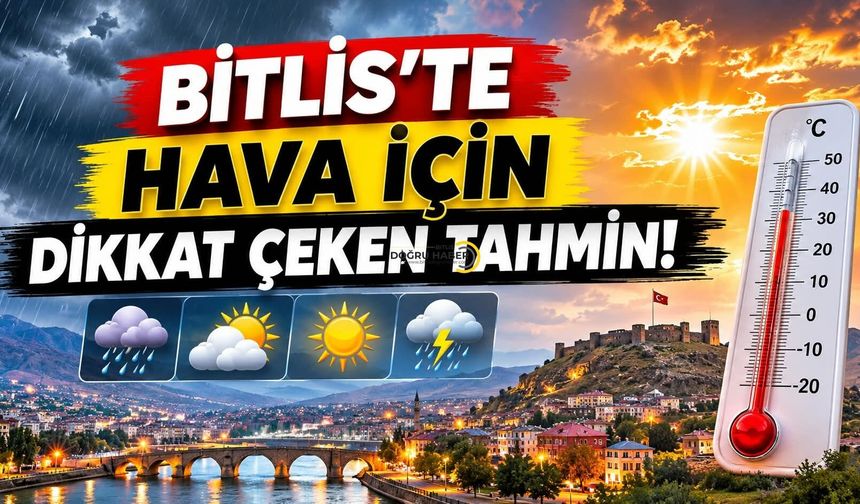 Bitlis’te Hava İçin Dikkat Çeken Tahmin!