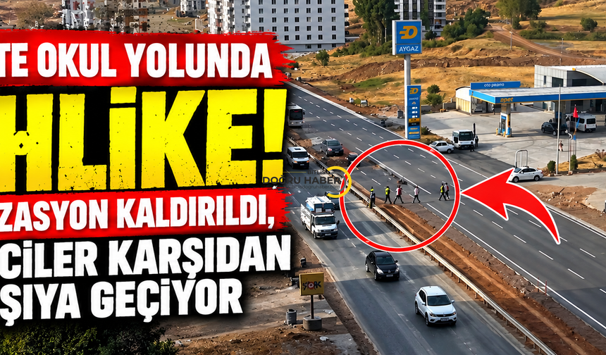 Bitlis’te okul yolunda tehlike