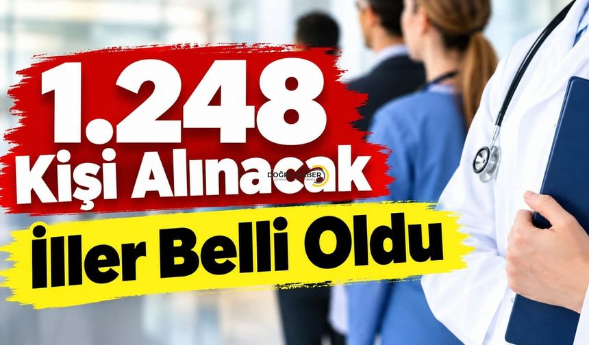 1.248 Kişi Alınacak İller Belli Oldu