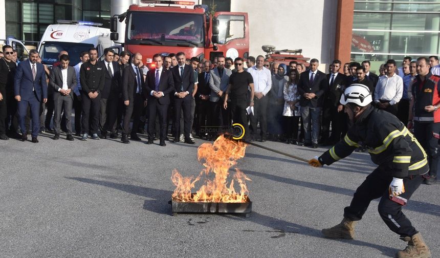Bitlis Valiliğinde yangın tatbikatı