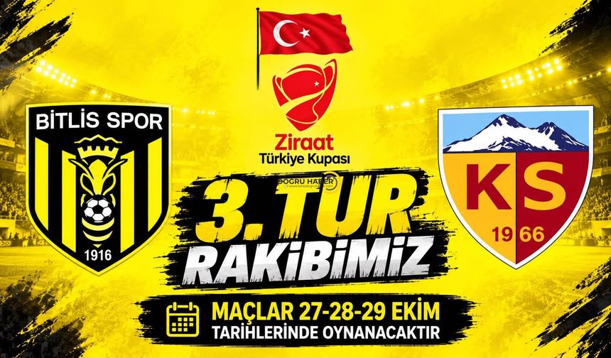 Bitlis Spor’un Kupa Rakibi Belli Oldu!