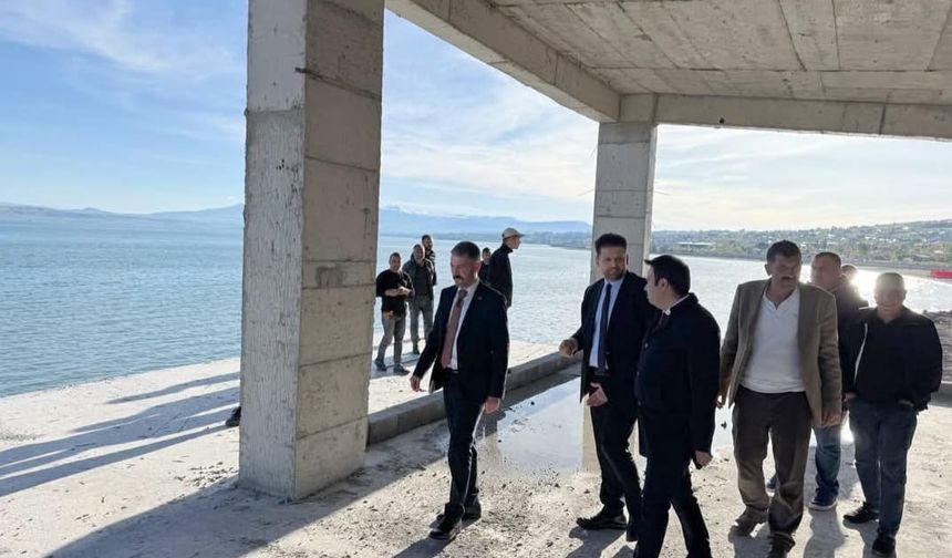 Bahr-i Ahlat Su Sporları Merkezi İnşaatında İnceleme